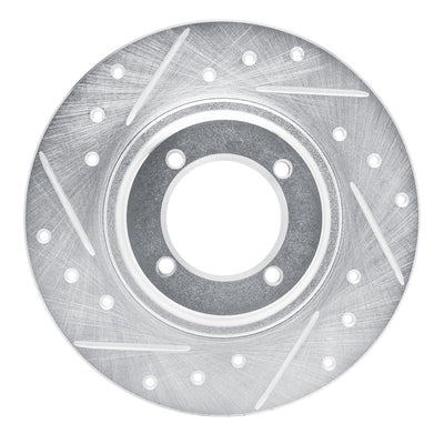 R1 81-84 Toyota Starlet Front Left Drilled & Slotted Silver Brake Rotor