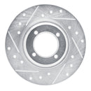 R1 81-84 Toyota Starlet Front Left Drilled & Slotted Silver Brake Rotor