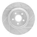 R1 12-24 Dodge Durango Front Drilled & Slotted Silver Brake Rotor Set