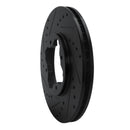 R1 91-97 Acura CL Front Left Drilled & Slotted Black Brake Rotor
