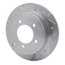 R1 07-17 Chrysler Sebring Rear Drilled & Slotted Silver Brake Rotor Set