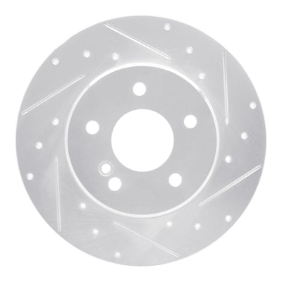 R1 94-11 Mercedes-Benz C240 Rear Right Drilled & Slotted Silver Brake Rotor