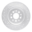 R1 19-25 Acura RDX Front & Rear Drilled & Slotted Silver Brake Rotor Set