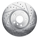 R1 18-25 BMW 430I Gran Coupe Front Right Drilled & Slotted Silver Brake Rotor
