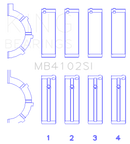 King Engine Bearings Chrysler 226 (3.7L) (Size +0.50mm) Main Bearing Set