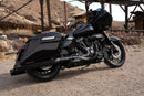 Vance & Hines 17-23 Harley Touring Models Blackbird 450 Slip-Ons - Black Contrast Finish End Caps