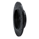 R1 91-99 Mercedes-Benz 300SE Rear Left Drilled & Slotted Black Brake Rotor