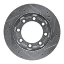 R1 1971-91 Jeep J20 Front Drill & Slot Silver Rotors