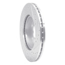 R1 94-97 Mercedes-Benz C280 Front Left Drilled & Slotted Silver Brake Rotor