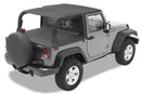 Bestop 07-09 Jeep Wrangler JK 2-Door Header Safari Bikini (Black Diamond)