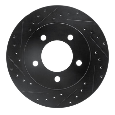 R1 97-02 Ford Expedition Front Left Drilled & Slotted Black Brake Rotor