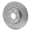 R1 17-25 Buick Enclave Front & Rear Drilled & Slotted Silver Brake Rotor Set