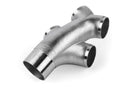 APR Cast Stainless Steel Double Y Splitter - 76mm (3in) to Quad 63.5mm (2.5in)
