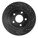 R1 1993-1997 Chevrolet Camaro Rear Left Drilled & Slotted Black Brake Rotor