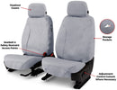 Covercraft 2024+ Jeep Gladiator Electric Polycotton SeatSaver Front Row Seat Covers - Grey
