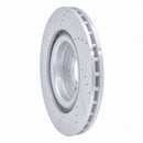 R1 05-23 Chrysler 300 Front Right Drilled & Slotted Silver Brake Rotor
