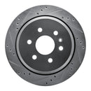 R1 15-20 Chevrolet Colorado Rear Left Drilled & Slotted Silver Brake Rotor