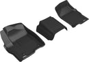 3D MAXpider 19-21 GMC Sierra Silverado Double/Crew Bench Seat Kagu 1st + 2nd Row Floormats - Black