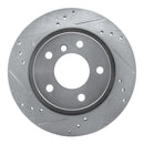 R1 03-08 BMW Z4 Rear Drilled & Slotted Silver Brake Rotor Set