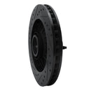 R1 97-00 Ford Expedition Front Right Drilled & Slotted Black Brake Rotor