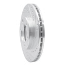 R1 93-98 Toyota T100 Front Right Drilled & Slotted Silver Brake Rotor