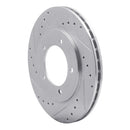 R1 99-08 Chevrolet Tracker Front Drilled & Slotted Silver Brake Rotor Set