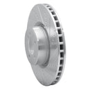 R1 10-12 Land Rover Range Rover Front Right Drilled & Slotted Silver Brake Rotor