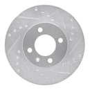 R1 86-08 Volkswagen Jetta Sedan Front Right Drilled & Slotted Silver Brake Rotor