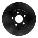 R1 04-12 Chevrolet Cobalt Front Right Drilled & Slotted Black Brake Rotor