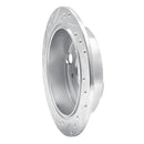R1 95-02 Mazda Millenia Rear Right Drilled & Slotted Silver Brake Rotor
