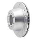 R1 68-76 Ford E-350 Econoline Front Left Drilled & Slotted Silver Brake Rotor