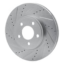 R1 03-11 Ford Crown Victoria Front & Rear Drilled & Slotted Silver Brake Rotor Set