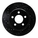 R1 07-12 Dodge Nitro Front Left Drilled & Slotted Black Brake Rotor