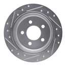 R1 93-98 Jeep Grand Cherokee Front & Rear Drilled & Slotted Silver Brake Rotor Set