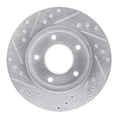 R1 77-80 Buick LeSabre Rear Right Drilled & Slotted Silver Brake Rotor