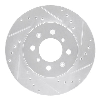 R1 88-91 Honda Accord Coupe Front Right Drilled & Slotted Silver Brake Rotor