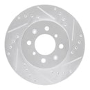 R1 88-91 Honda Accord Coupe Front Right Drilled & Slotted Silver Brake Rotor