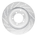 R1 03-06 Mitsubishi Lancer Front & Rear Drilled & Slotted Silver Brake Rotor Set