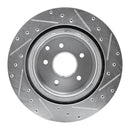 R1 03-08 Infiniti G35 Rear Drilled & Slotted Silver Brake Rotor Set