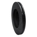 R1 09-14 Hyundai Genesis Sedan Front Left Drilled & Slotted Black Brake Rotor