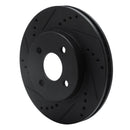 R1 03-10 Chevrolet Cobalt Front Left Drilled & Slotted Black Brake Rotor