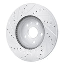 R1 13-19 Buick Regal Front Right Drilled & Slotted Silver Brake Rotor