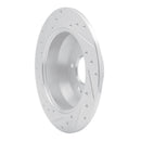 R1 15-20 Kia SORENTO Rear Right Drilled & Slotted Silver Brake Rotor