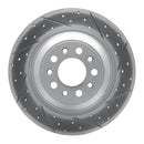 R1 14-23 Jeep Cherokee Rear Right Drilled & Slotted Geo-Carbon Rotor