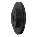 R1 16-22 Toyota Corolla (US/Canada) Front Right Drilled & Slotted Black Brake Rotor