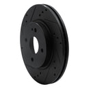 R1 11-15 Mazda 2 (Mexico) Front Left Drilled & Slotted Black Brake Rotor