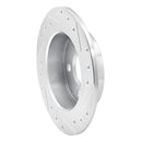 R1 14-24 Mini Cooper (Excl Clubman) Rear Left Drilled & Slotted Silver Brake Rotor