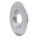 R1 71-89 Peugeot 504 Rear Right Drilled & Slotted Silver Brake Rotor