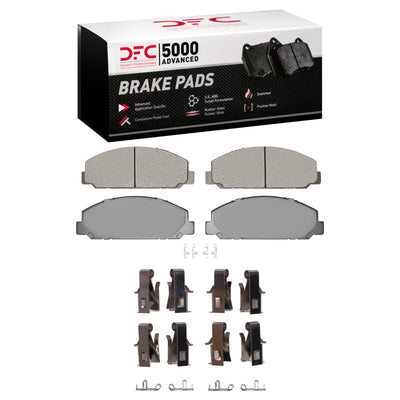 DFC 99-24 Chevrolet LCF5500HD Diesel Rear/Front 5000 Adv Semi Metallic Brake Pads & Hardware Kit
