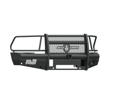 Road Armor 10-18 Dodge 2500 Vaquero Front Bumper Full Guard 2in Receiver - Tex Blk